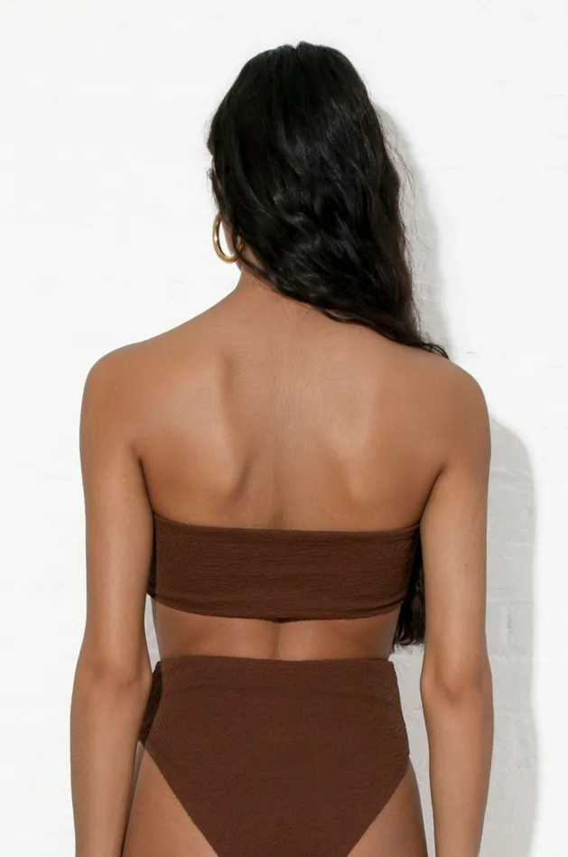 Shop Bikini Tops Mara Hoffman Kai Bikini Top Brown Shop Bikini Tops Mara Hoffman Kai Bikini Top Brown