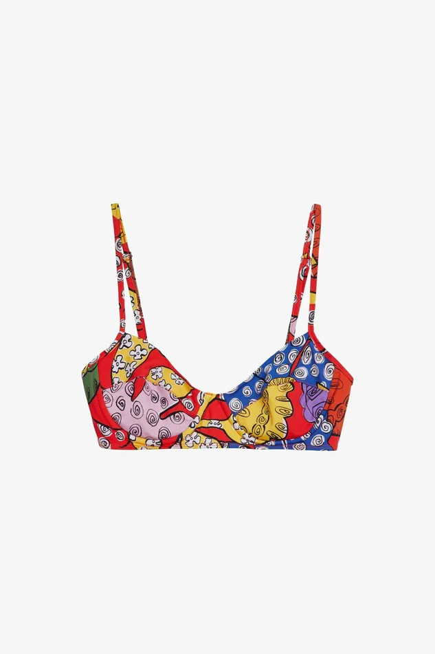 Shop Bikini Tops Mara Hoffman Lua Bikini Top Red