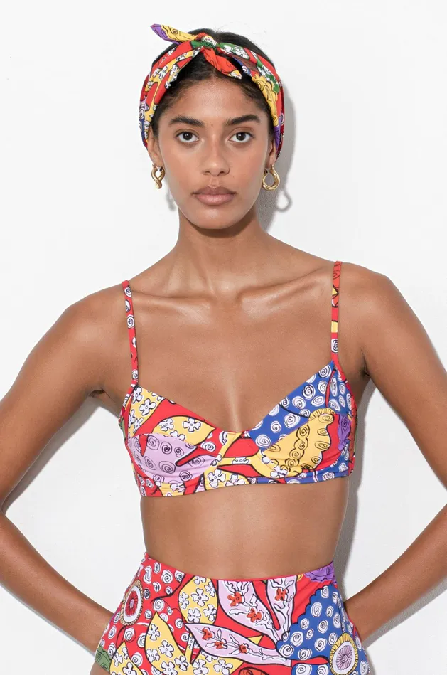 Shop Bikini Tops Mara Hoffman Lua Bikini Top Red Shop Bikini Tops Mara Hoffman Lua Bikini Top Red