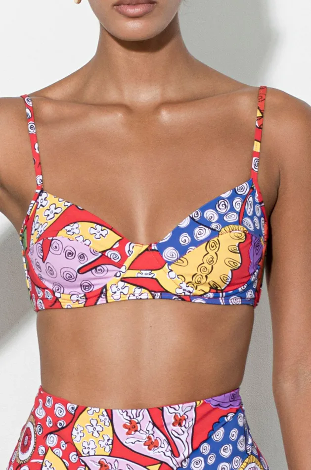 Shop Bikini Tops Mara Hoffman Lua Bikini Top Red Shop Bikini Tops Mara Hoffman Lua Bikini Top Red