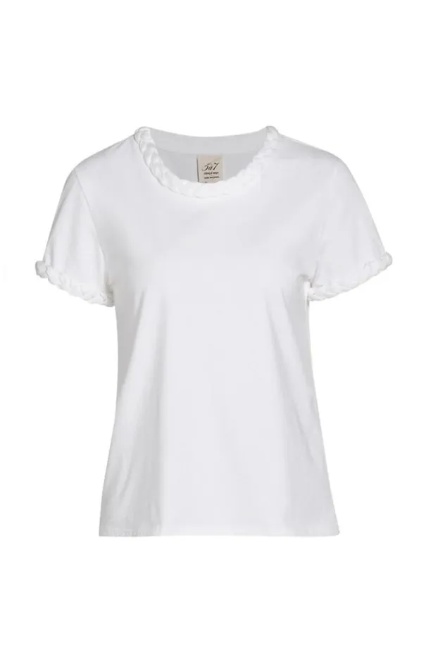 Shop Braided Tee White Cinq Sept Tees