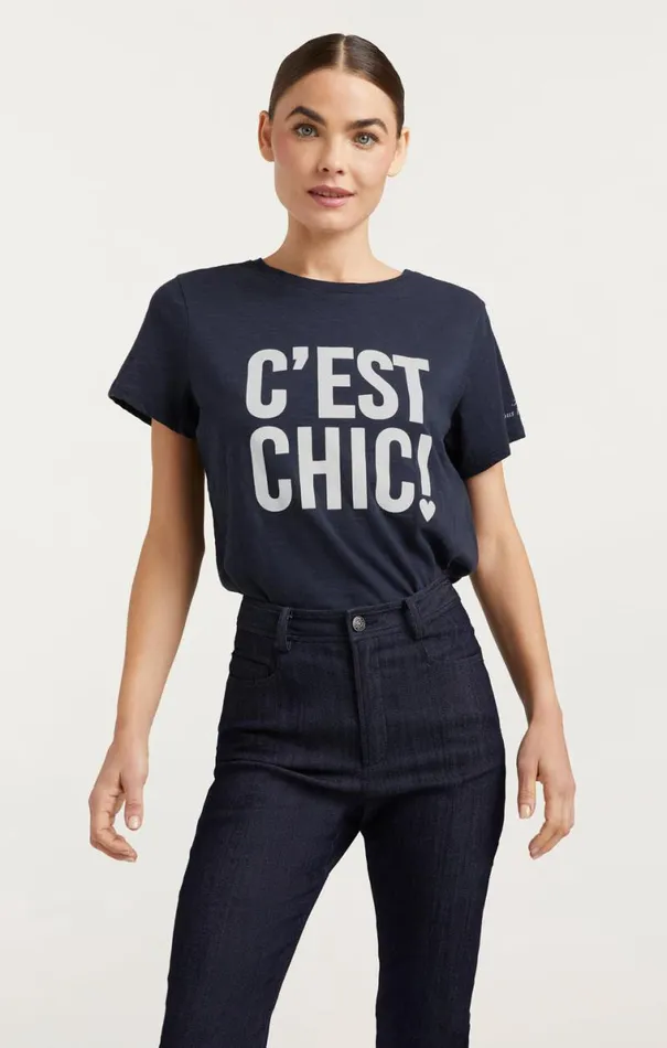 Shop C039est Chic Tee Navywhite Cinq Sept Tees
