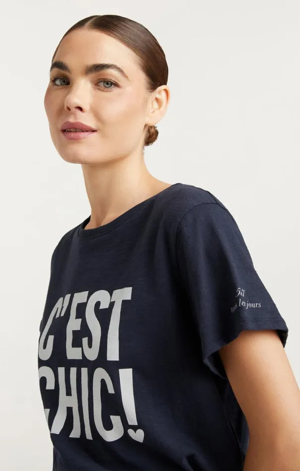 Shop C039est Chic Tee Navywhite Cinq Sept Tees