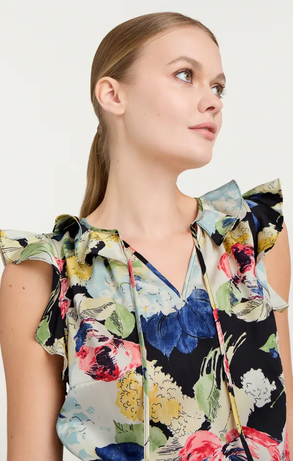 Shop Calliope Top Black Multi Cinq Sept Tank Tops and Camisoles
