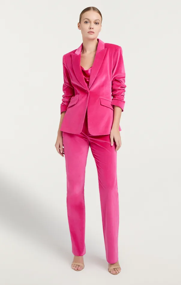 Shop Chenille Velvet Kerry Pant Pink Dahlia Cinq Sept Pants