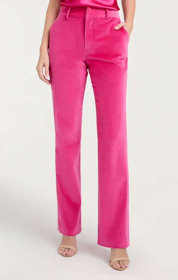 Shop Chenille Velvet Kerry Pant Pink Dahlia Cinq Sept Pants
