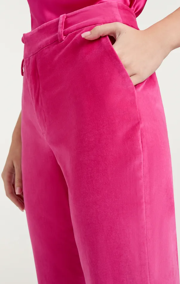 Shop Chenille Velvet Kerry Pant Pink Dahlia Cinq Sept Pants