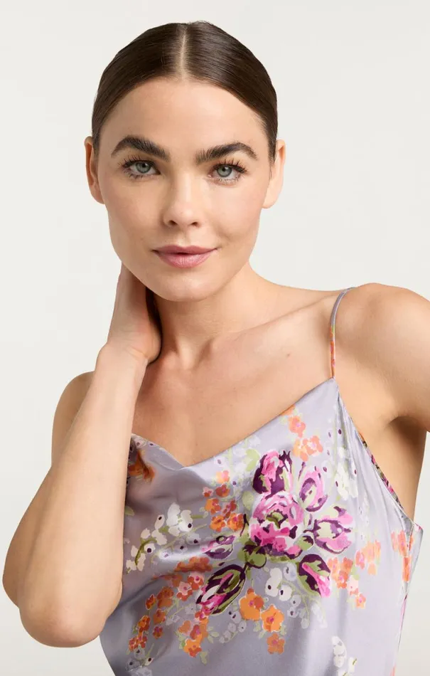 Shop Claudette Floral Marta Cami Grey Multi Cinq Sept Tank Tops and Camisoles