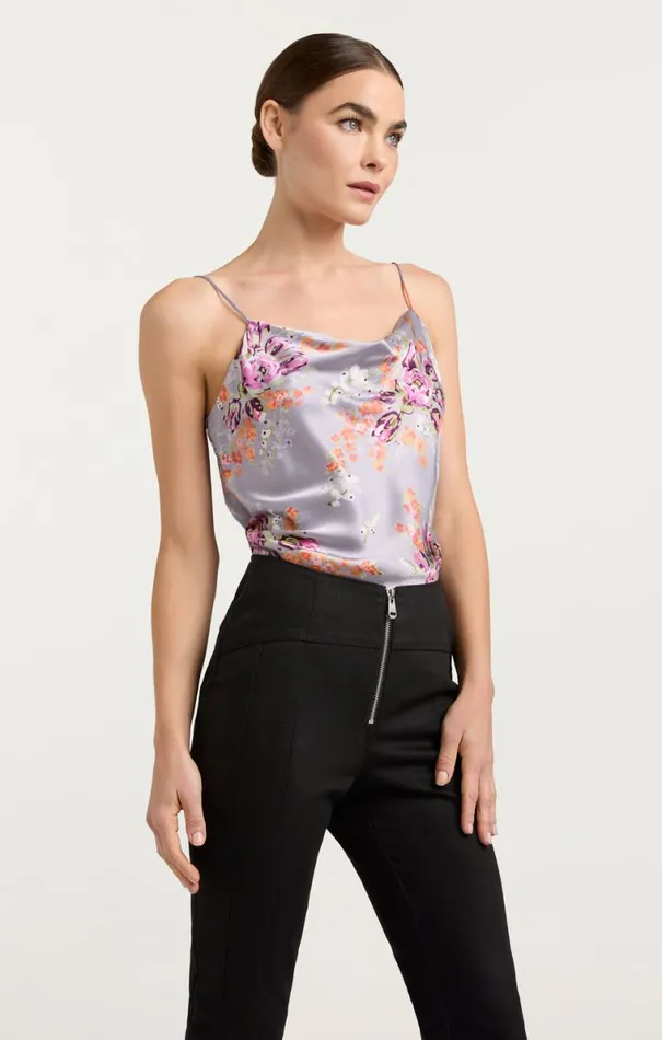 Shop Claudette Floral Marta Cami Grey Multi Cinq Sept Tank Tops and Camisoles