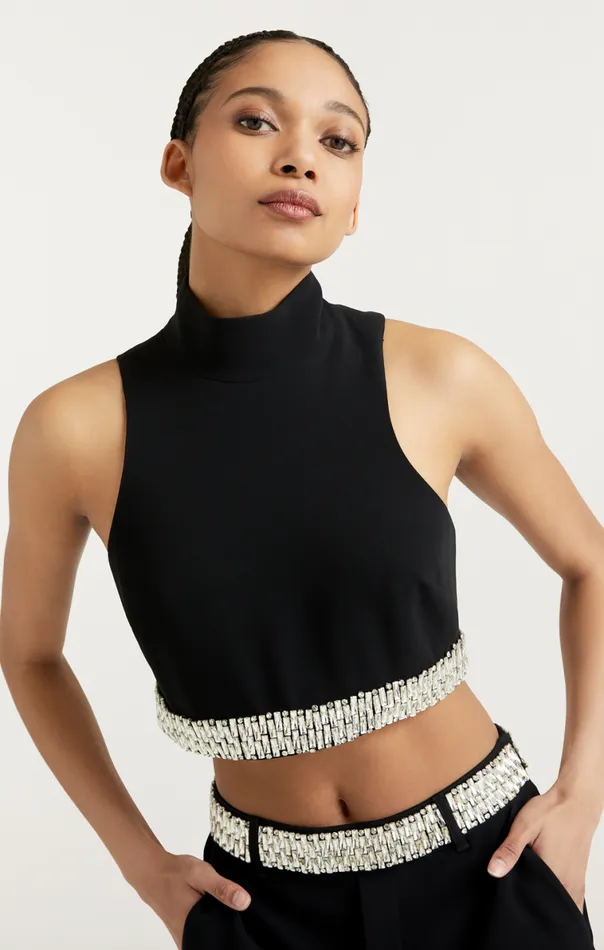 Shop Collins Top Black Cinq Sept Tank Tops and Camisoles