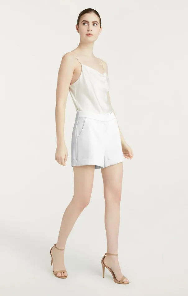 Shop Crepe Elaine Short Ivory Cinq Sept Shorts