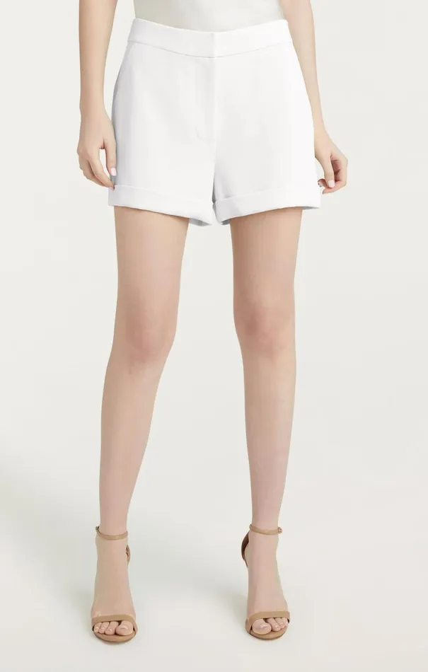 Shop Crepe Elaine Short Ivory Cinq Sept Shorts