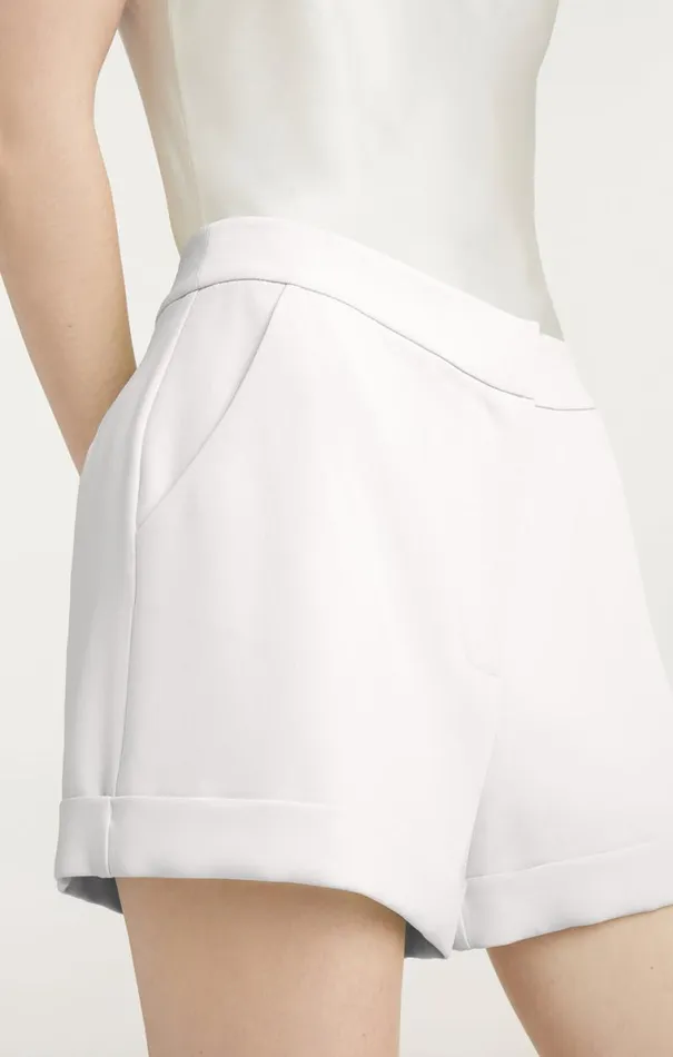 Shop Crepe Elaine Short Ivory Cinq Sept Shorts