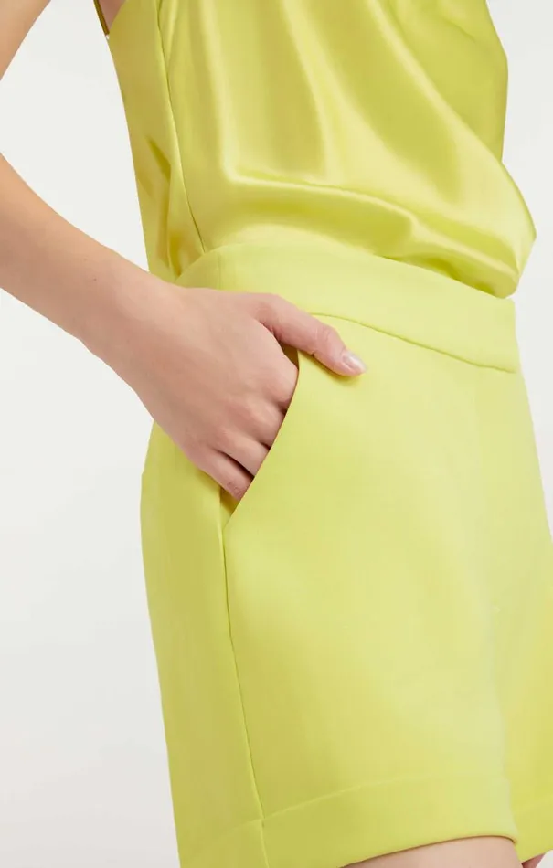 Shop Crepe Elaine Short Key Lime Cinq Sept Shorts