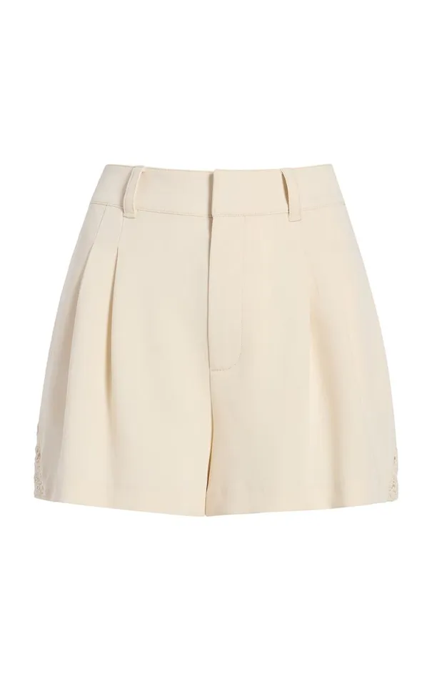 Shop Crochet Lace Corinna Short Light Plaster Cinq Sept Shorts