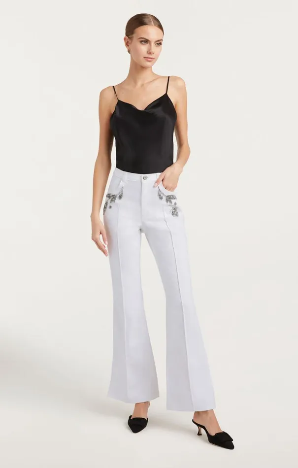 Shop Crystal Floral Haylie Pant White Cinq Sept Pants