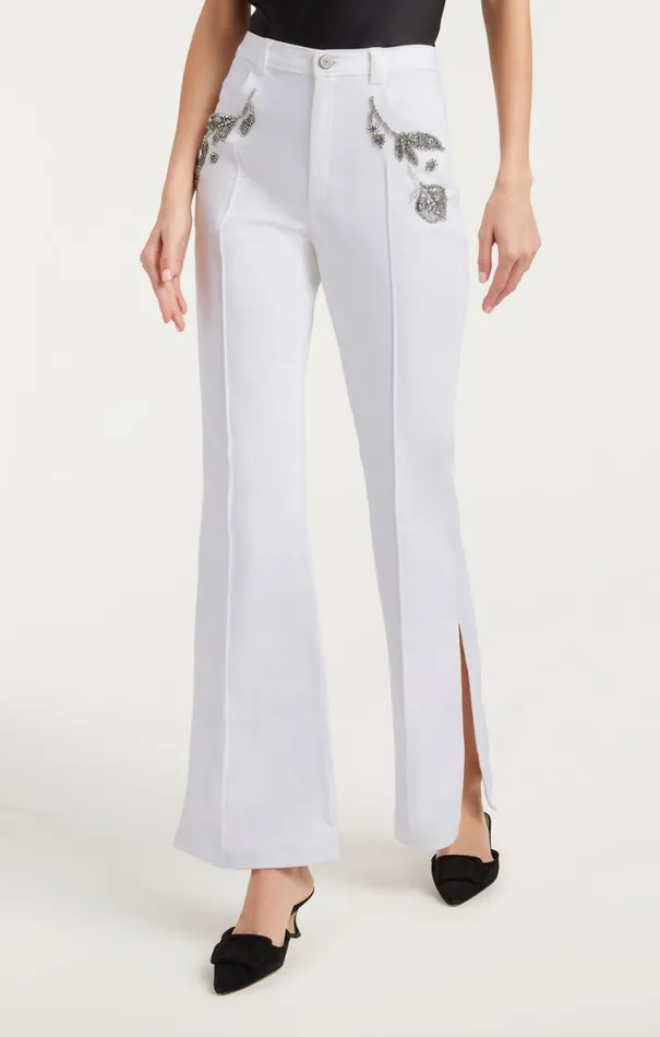 Shop Crystal Floral Haylie Pant White Cinq Sept Pants