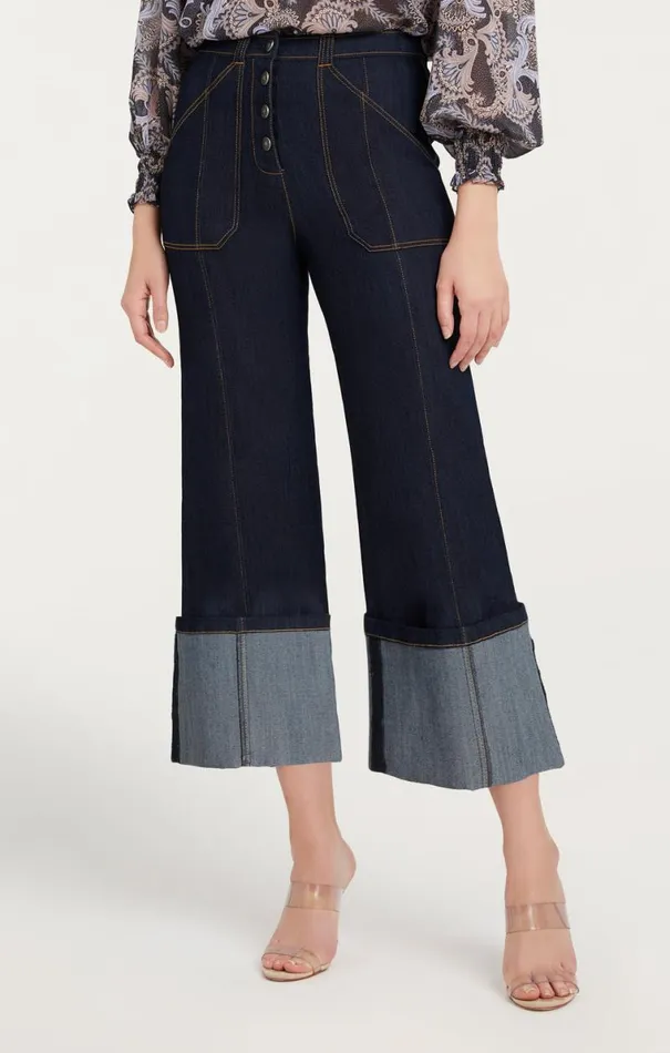 Shop Cuffed Benji Pant Indigo Cinq Sept Pants