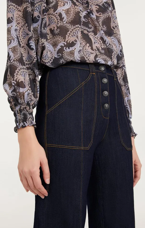 Shop Cuffed Benji Pant Indigo Cinq Sept Pants