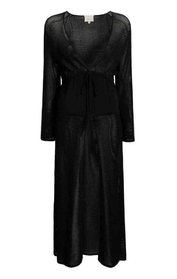 Shop Darcy Knit Cover Up Black Cinq Sept Sweaters and Knits