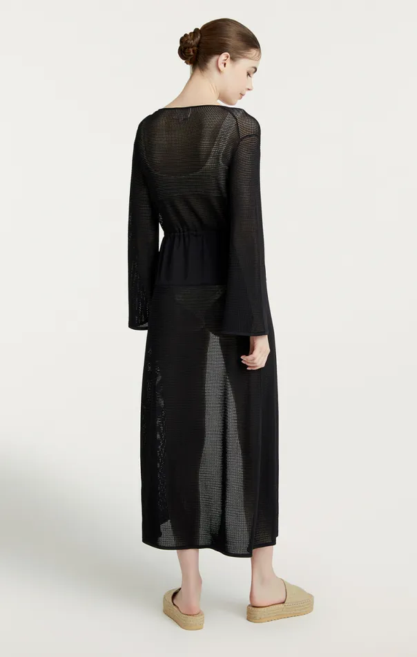 Shop Darcy Knit Cover Up Black Cinq Sept Sweaters and Knits