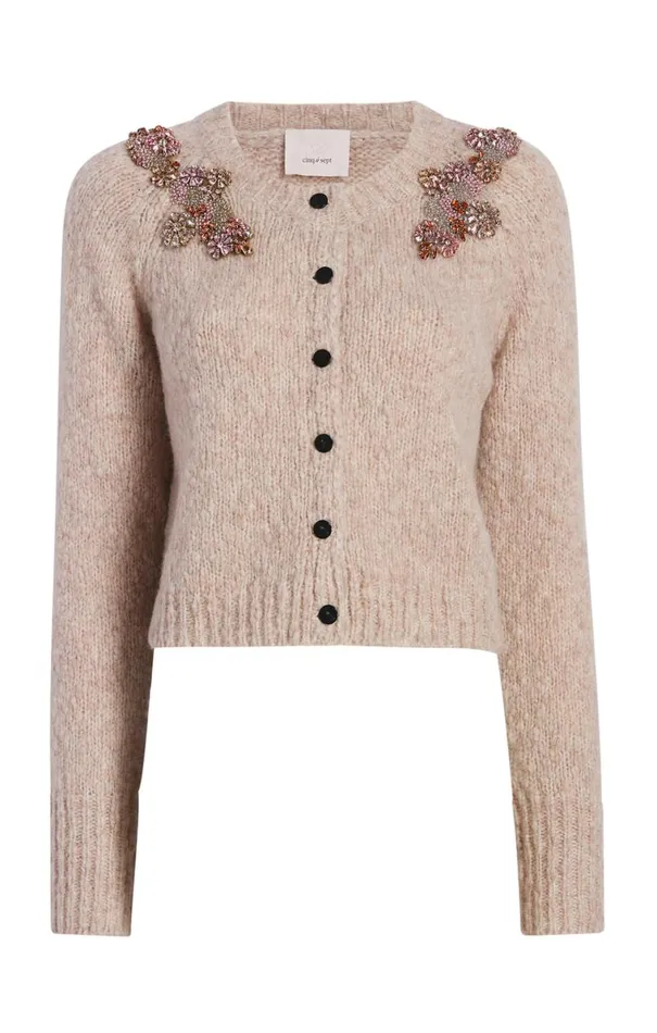 Shop Diamond Daisies Millie Cardigan Oyster Cinq Sept Sweaters and Knits