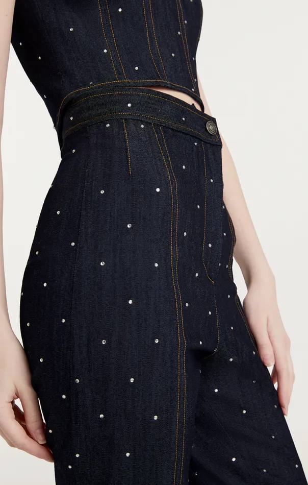 Shop Ditsy Rhinestone Ora Pant Indigo Cinq Sept Pants
