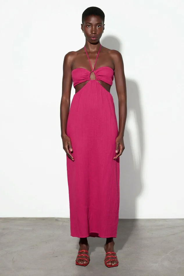 Shop Dresses Mara Hoffman Laila Dress Pink Shop Dresses Mara Hoffman Laila Dress Pink