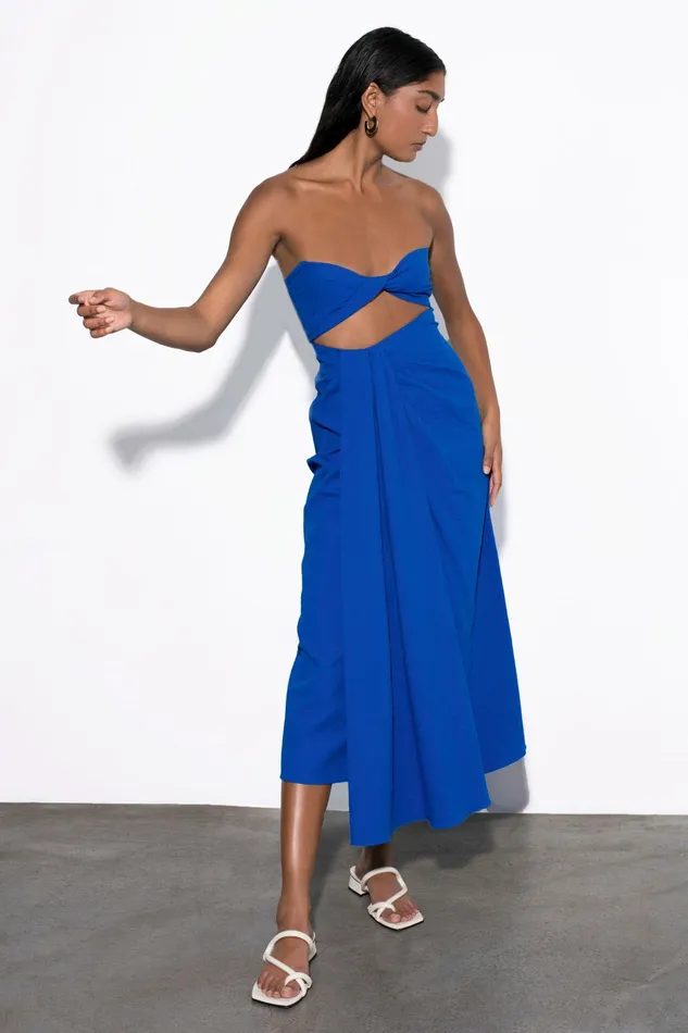 Shop Dresses Mara Hoffman Samara Dress Blue Shop Dresses Mara Hoffman Samara Dress Blue