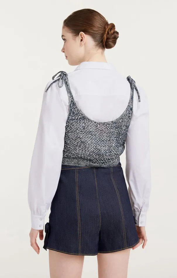 Shop Elodie Top Navywhite Cinq Sept Long Sleeve Tops