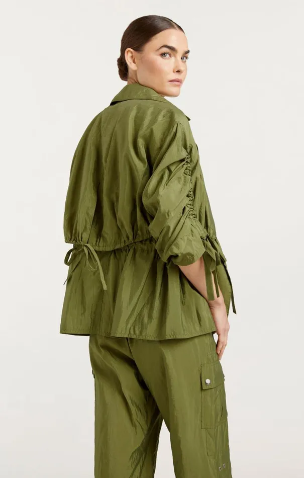 Shop Emmeline Jacket Olive Green Cinq Sept Outerwear