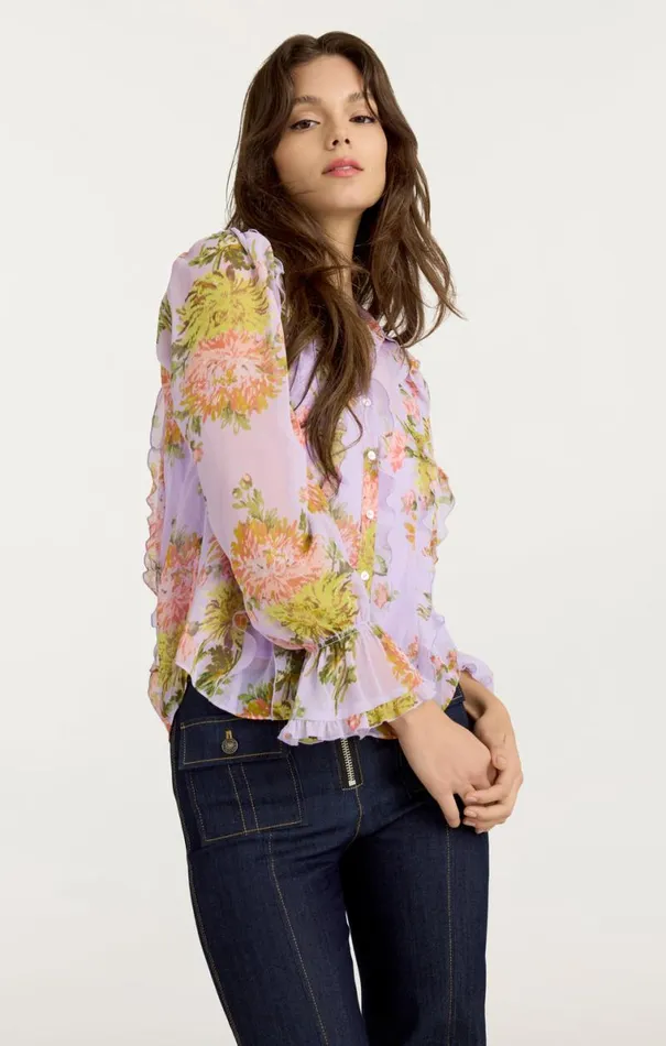 Shop Estelle Top Lilac Multi Cinq Sept Long Sleeve Tops