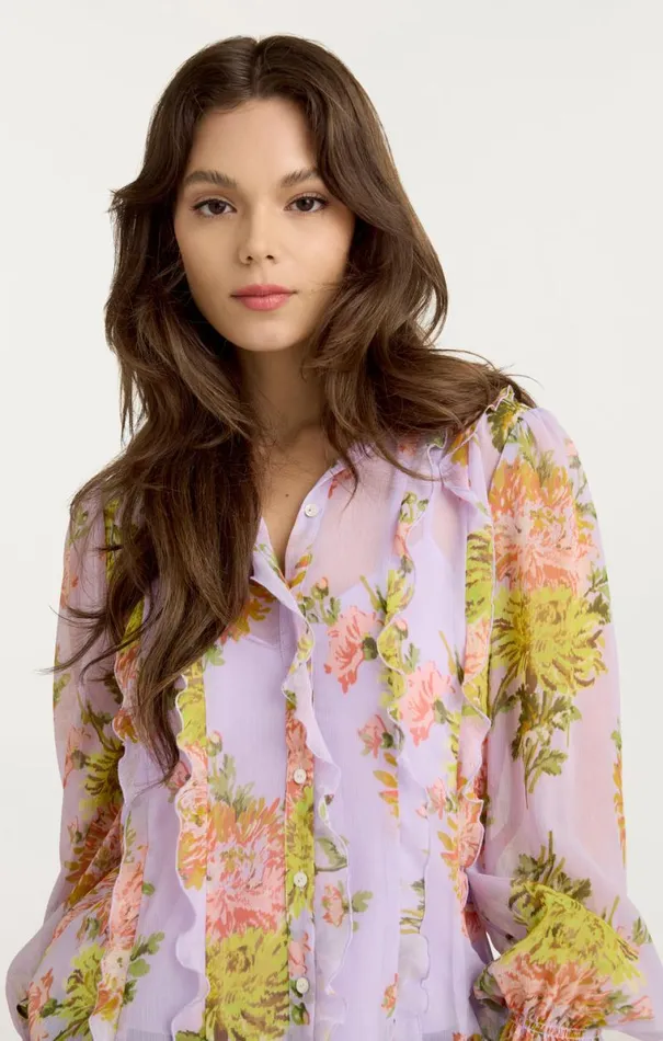 Shop Estelle Top Lilac Multi Cinq Sept Long Sleeve Tops