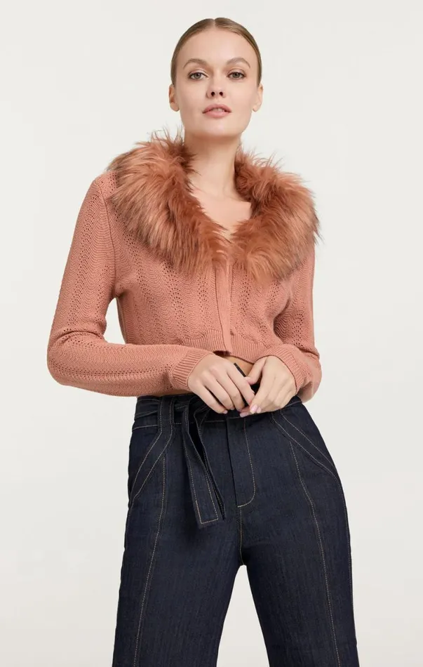 Shop Isa Cardigan Blusher Cinq Sept Long Sleeve Tops