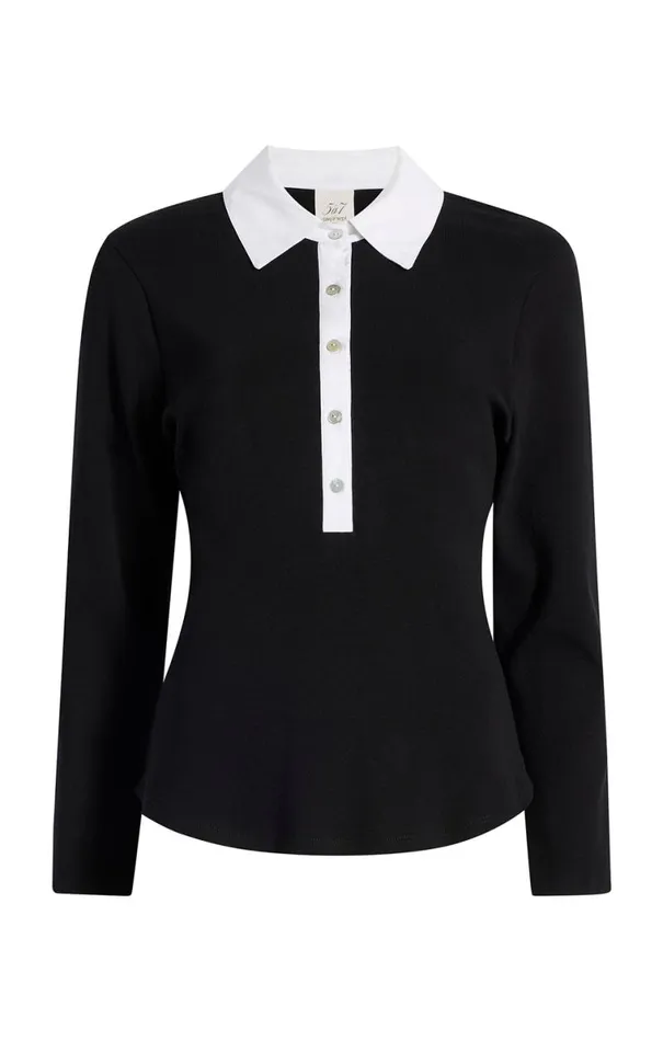Shop Jaden Top Blackwhite Cinq Sept Long Sleeve Tops