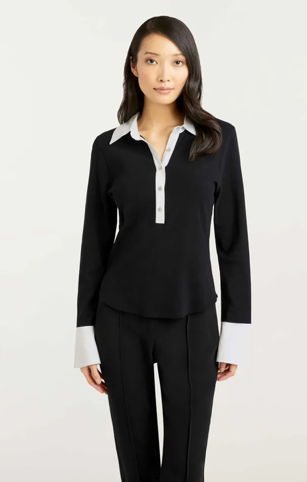 Shop Jaden Top Blackwhite Cinq Sept Long Sleeve Tops