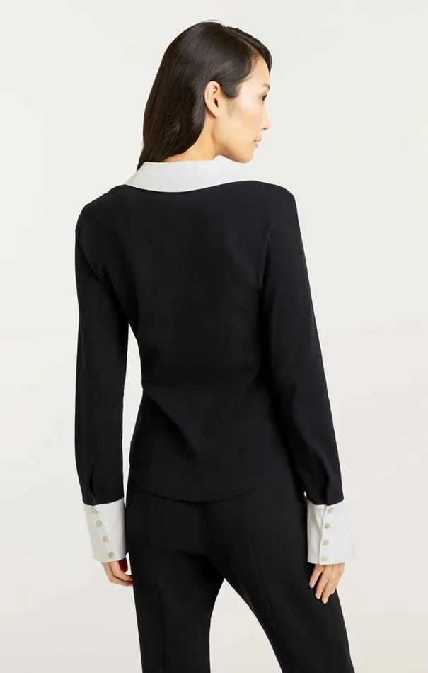 Shop Jaden Top Blackwhite Cinq Sept Long Sleeve Tops
