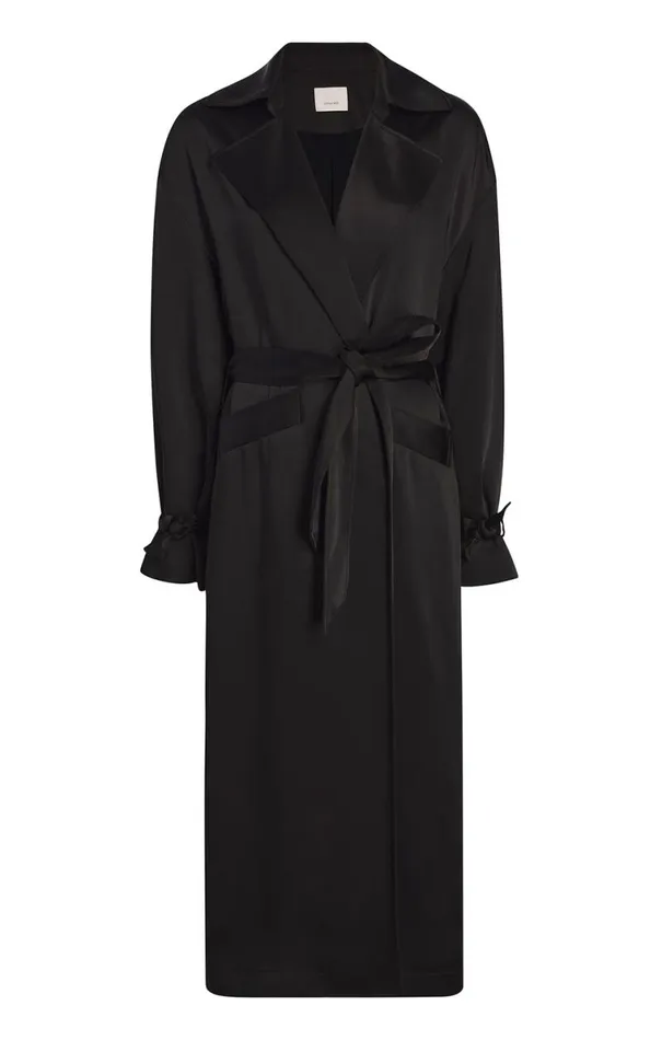 Shop Jayla Trench Black Cinq Sept Outerwear