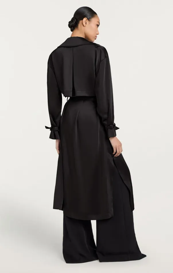 Shop Jayla Trench Black Cinq Sept Outerwear