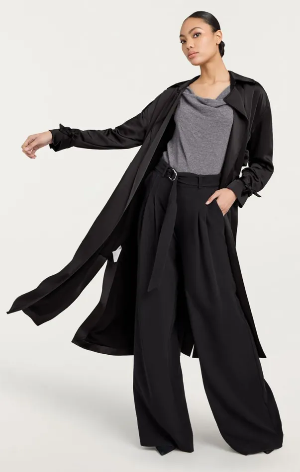 Shop Jayla Trench Black Cinq Sept Outerwear