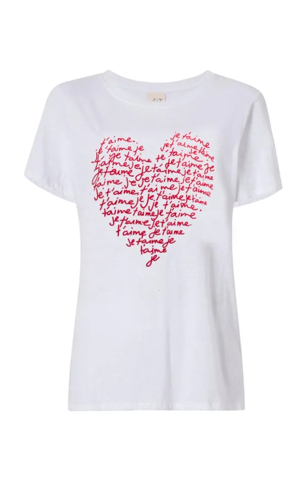 Shop Je T039aime Heart Tee Whitered Cinq Sept Tees
