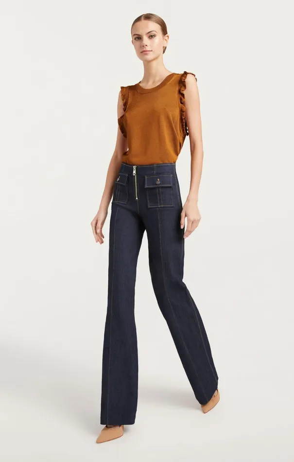 Shop Knit Lenore Top Pecan Cinq Sept Sweaters and Knits