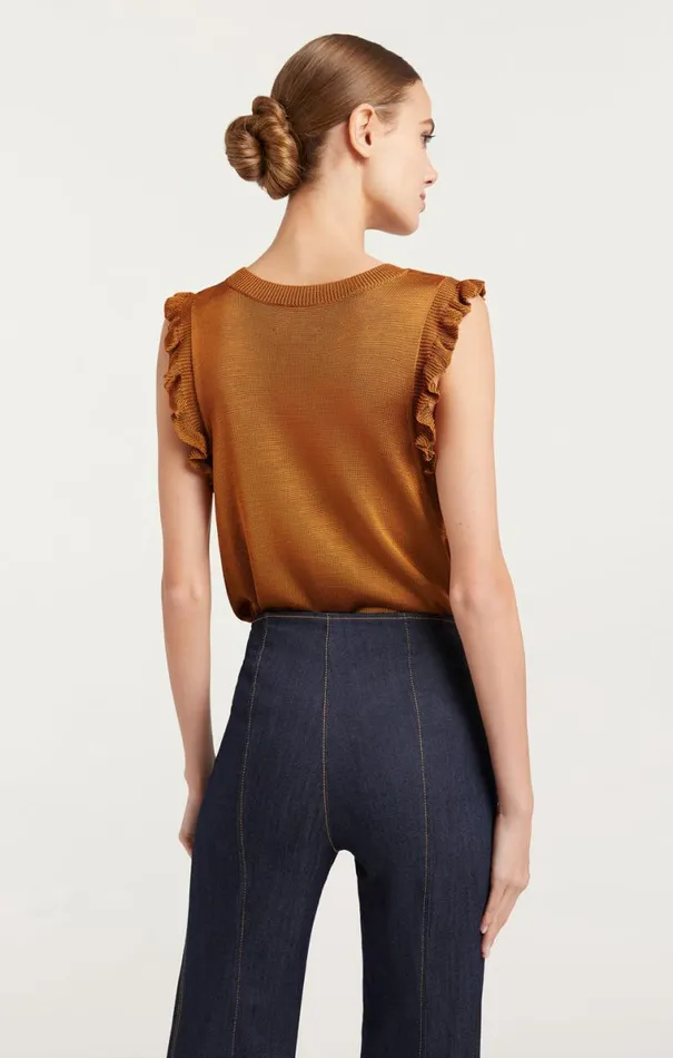 Shop Knit Lenore Top Pecan Cinq Sept Sweaters and Knits