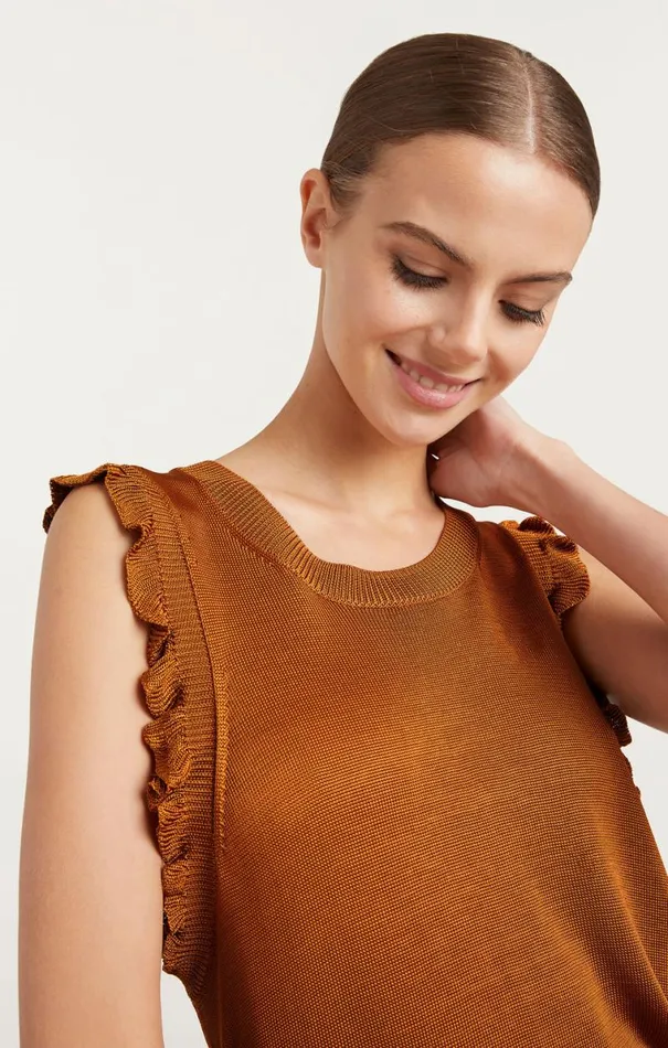 Shop Knit Lenore Top Pecan Cinq Sept Sweaters and Knits