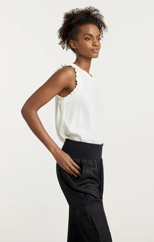 Shop Lenore Top Ivory Cinq Sept Tank Tops and Camisoles