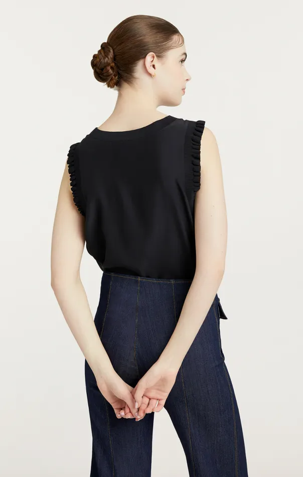 Shop Lenore Top Silk Black Cinq Sept Tank Tops and Camisoles