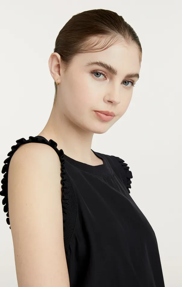 Shop Lenore Top Silk Black Cinq Sept Tank Tops and Camisoles