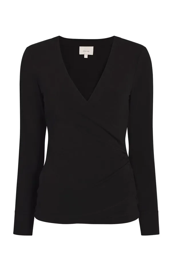 Shop Lina Top Black Cinq Sept Long Sleeve Tops