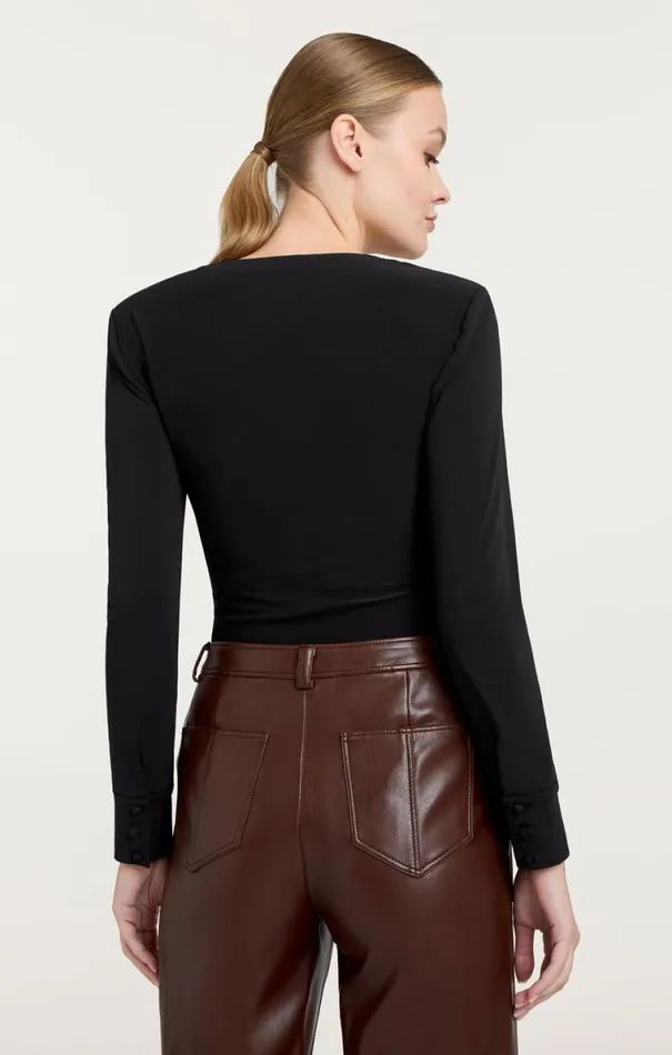 Shop Lina Top Black Cinq Sept Long Sleeve Tops