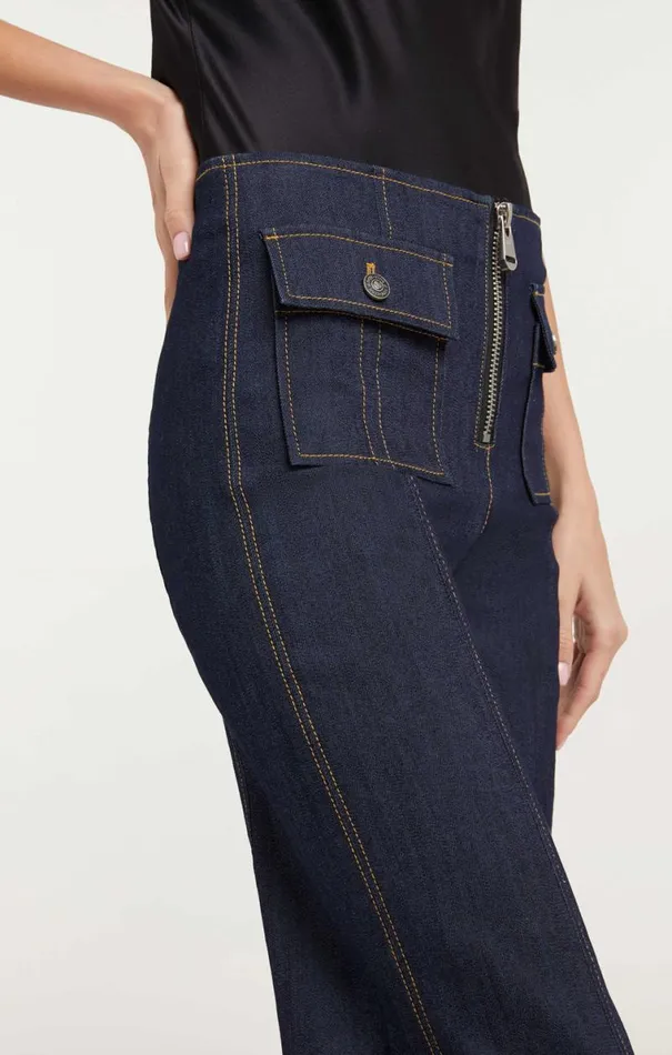 Shop Long Azure Pant Indigo Cinq Sept Pants
